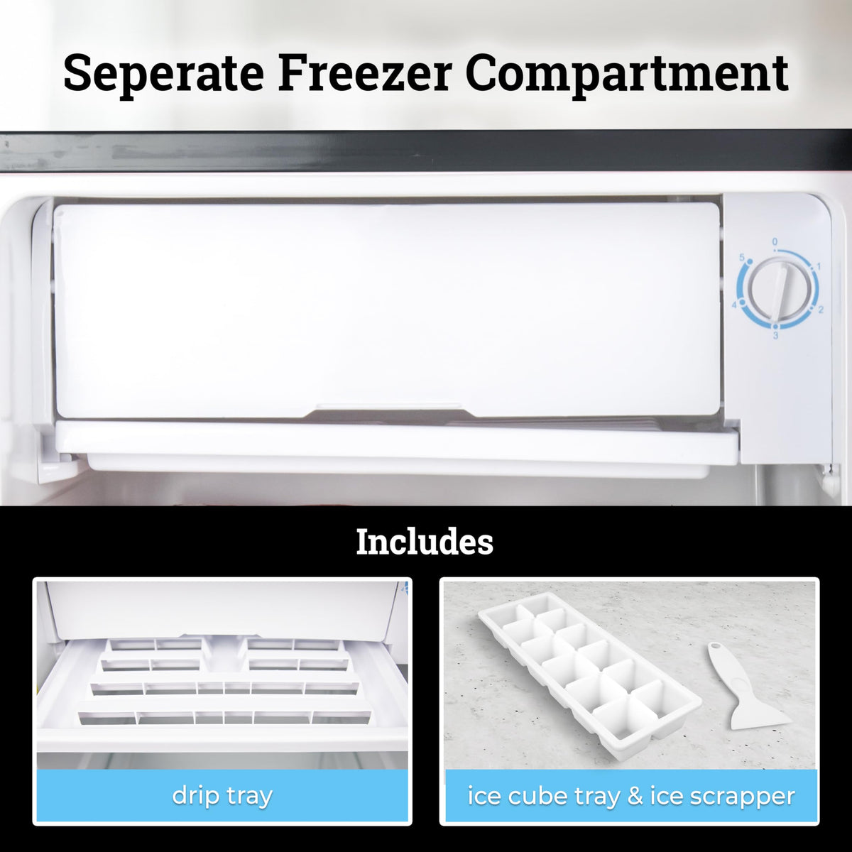 Igloo 3.2 Cu.Ft. Mini Fridge with Freezer - Single Door Compact Refrigerator with Glass Shelves for Homes, Dorms & Offices- Keep Snacks, Drinks & Frozen Foods Cool with Temperature Control Mini Fridge Jansha Store