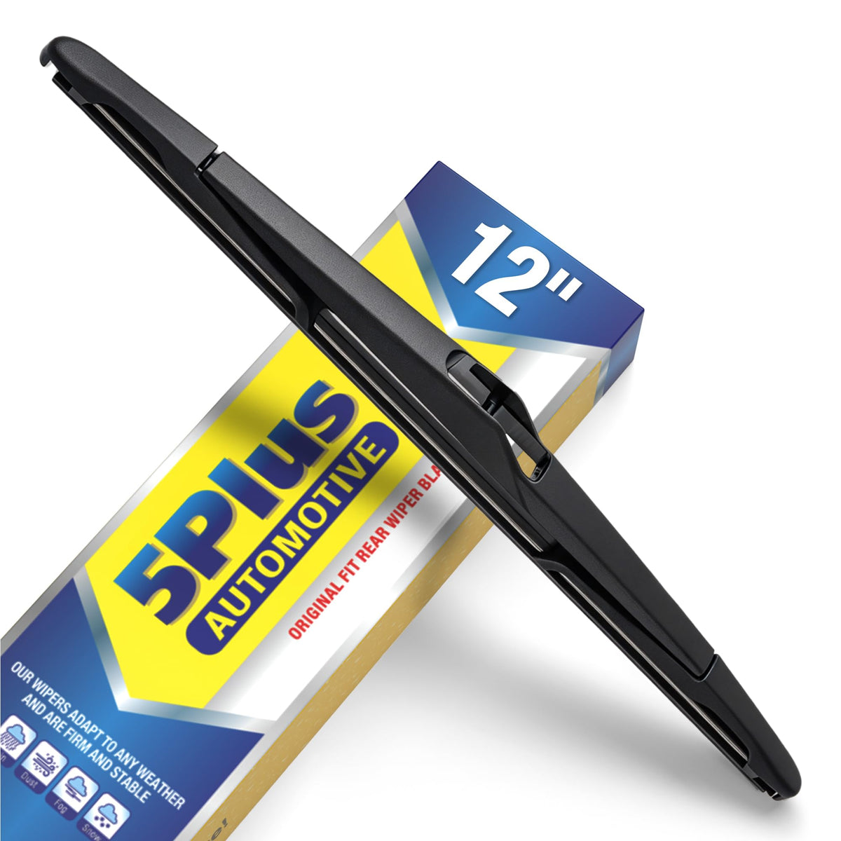 5 PLUS RearQuiet 12 Inch Rear Wiper Blade,OEM Replacement Rear Window Wiper Jansha Store