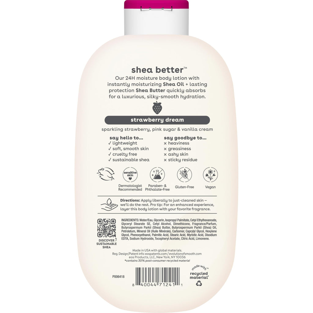 eos Shea Better Body Lotion- Vanilla Cashmere, 24-Hour Moisture, 16 fl oz Jansha Store