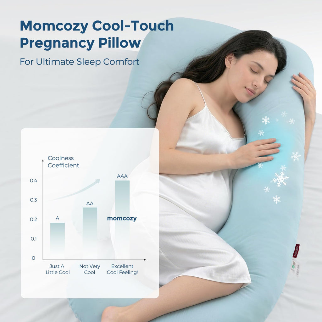 Momcozy Pregnancy Pillow for Sleeping - U Shaped Full Body Maternity Pillow Jansha Store
