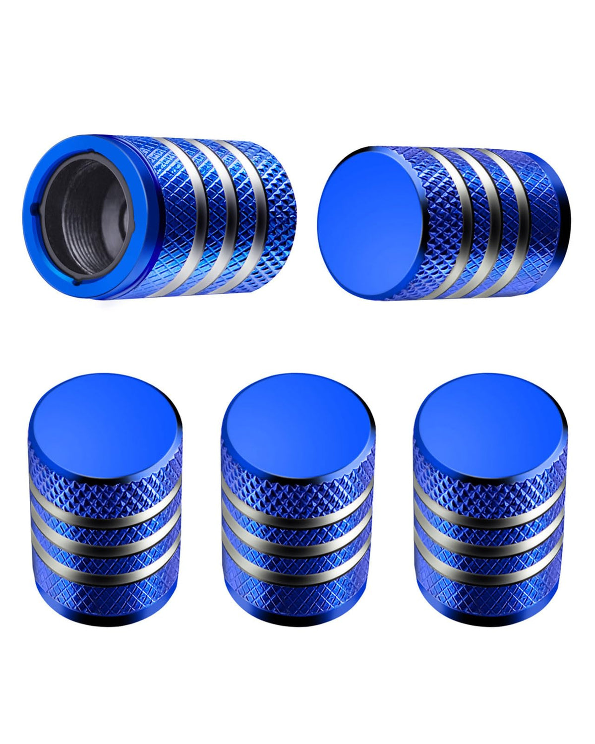 DECURCAR Tire Valve Stem Caps 5 Pack American Flag - Black Jansha Store