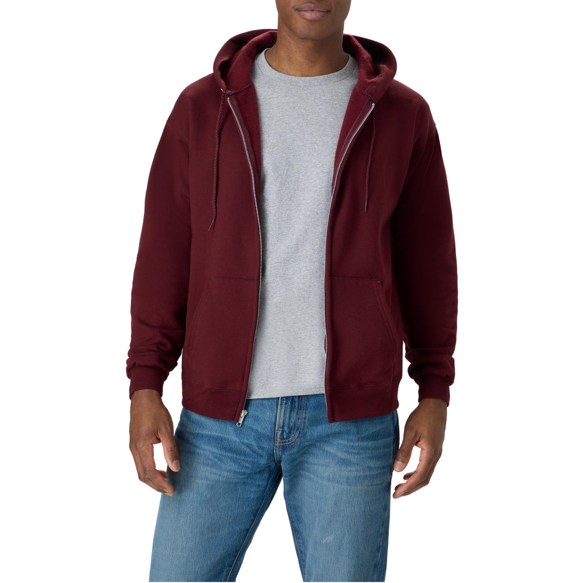 Hanes Men's Zip-up Hoodie, Ecosmart Fleece Full-zip Hoodie for Men, Hooded Sweatshirt Jansha Store