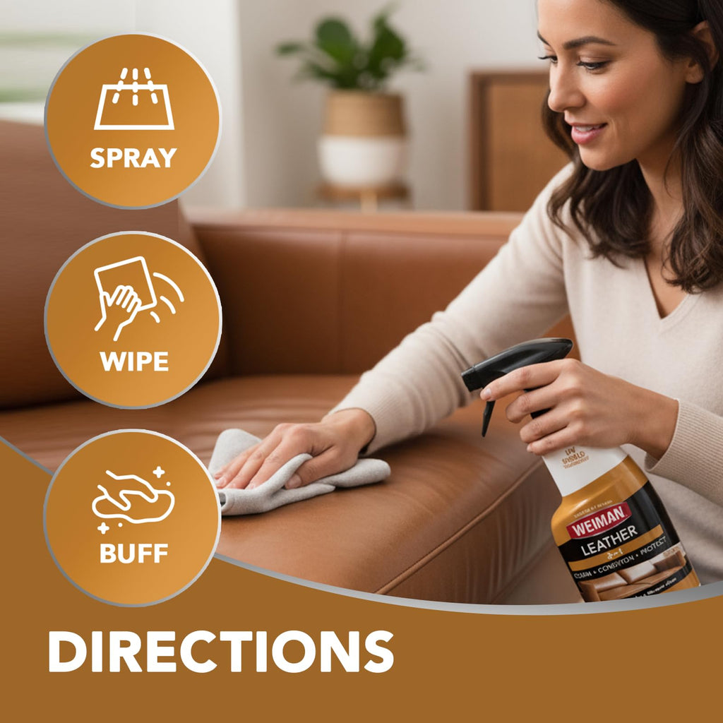 Weiman Leather Cleaner, Conditioner & Protector, Car Interior & Furniture Jansha Store