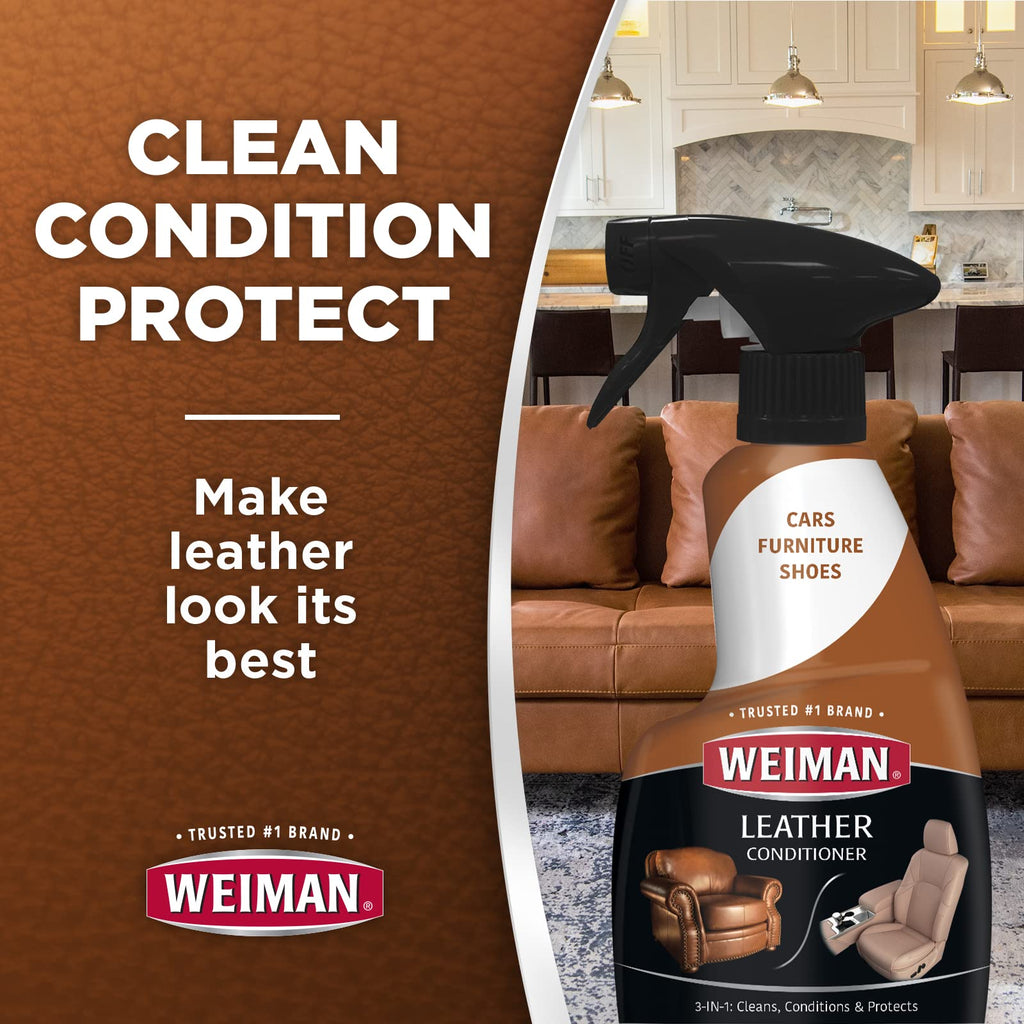 Weiman Leather Cleaner, Conditioner & Protector, Car Interior & Furniture Jansha Store