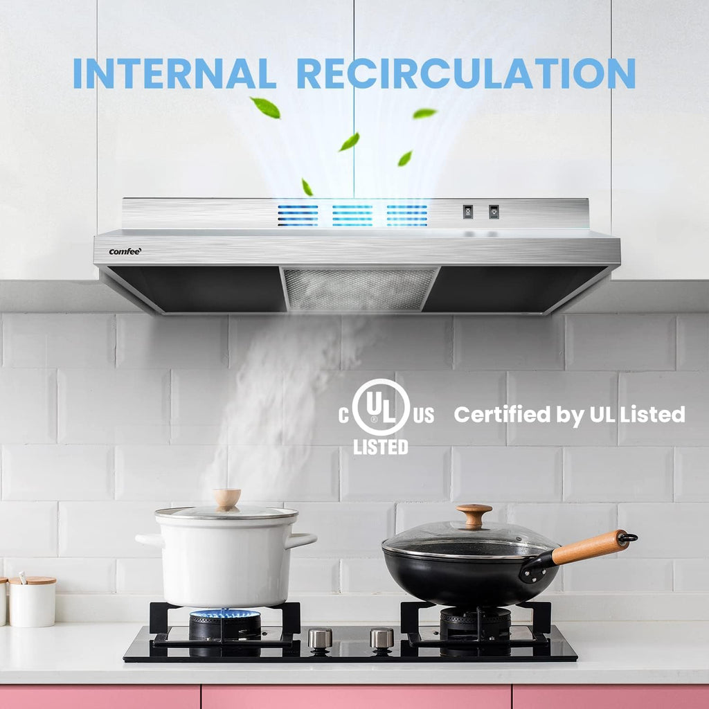 COMFEE' Range Hood 30 Inch Under Cabinet 200 CFM Ducted/Ductless Jansha Store