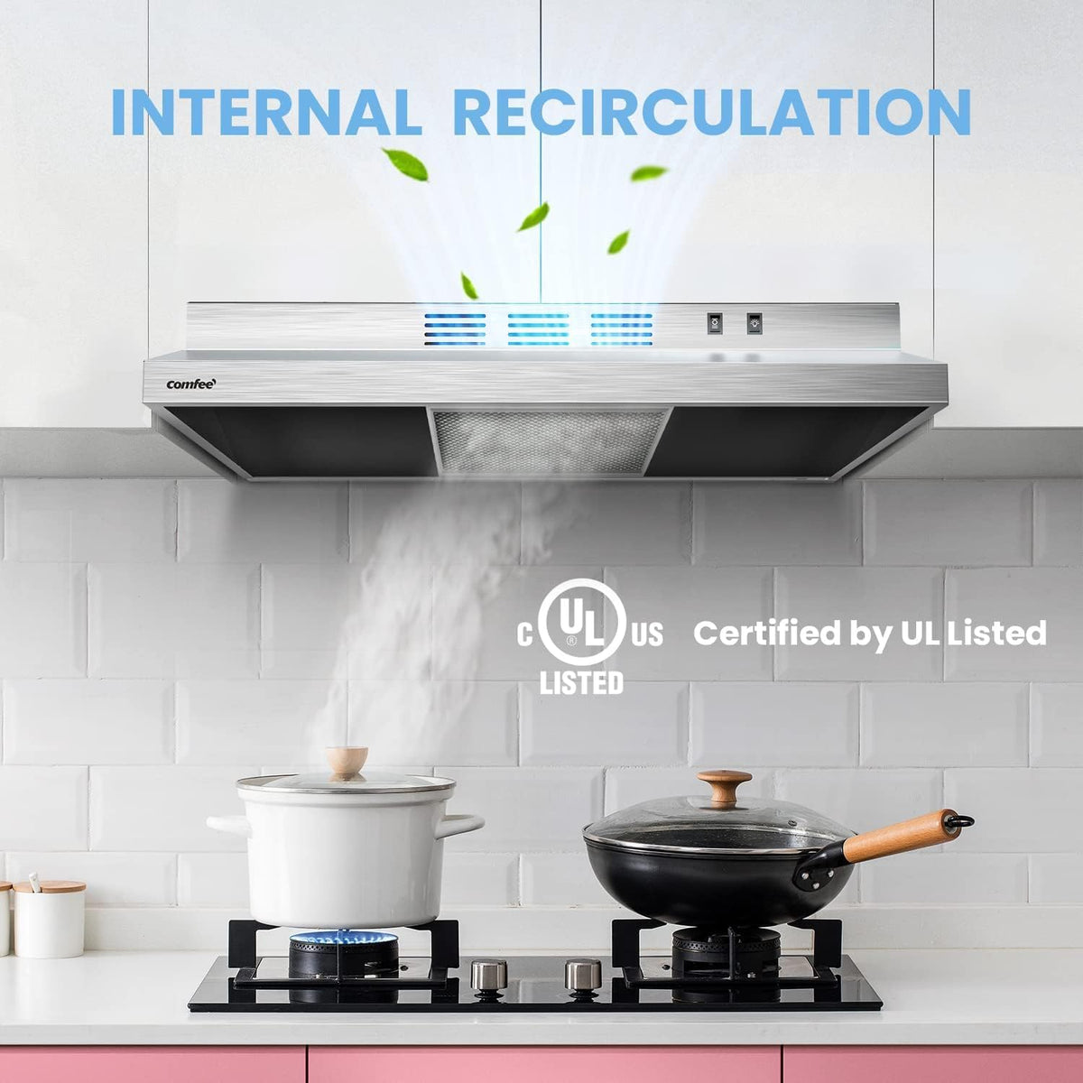 COMFEE' Range Hood 30 Inch Under Cabinet 200 CFM Ducted/Ductless Jansha Store