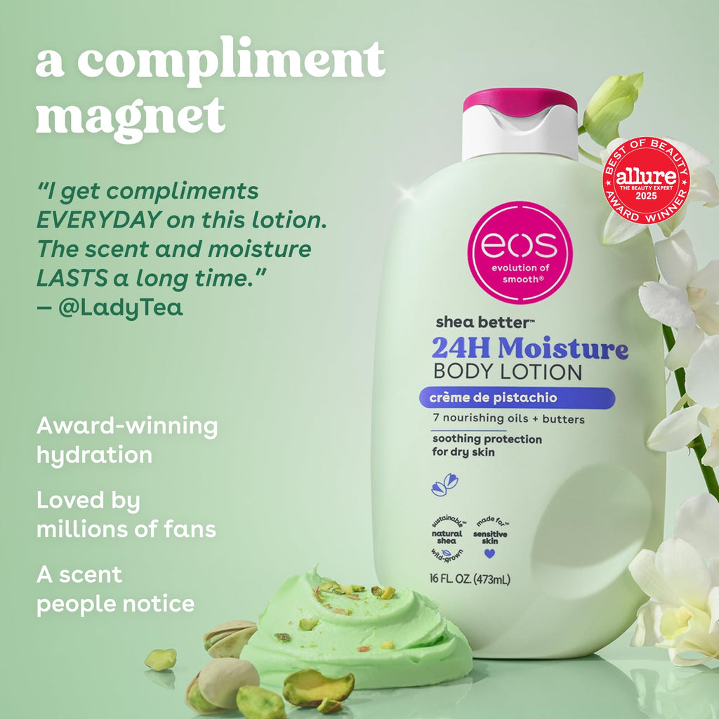 eos Shea Better Body Lotion- Vanilla Cashmere, 24-Hour Moisture, 16 fl oz Jansha Store