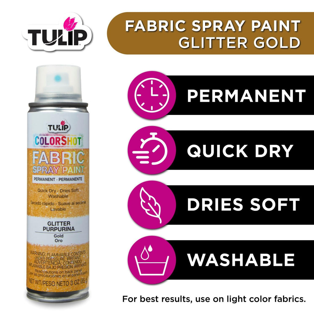 TULIP ColorShot Fabric Spray Paint, Black, 3 oz Jansha Store