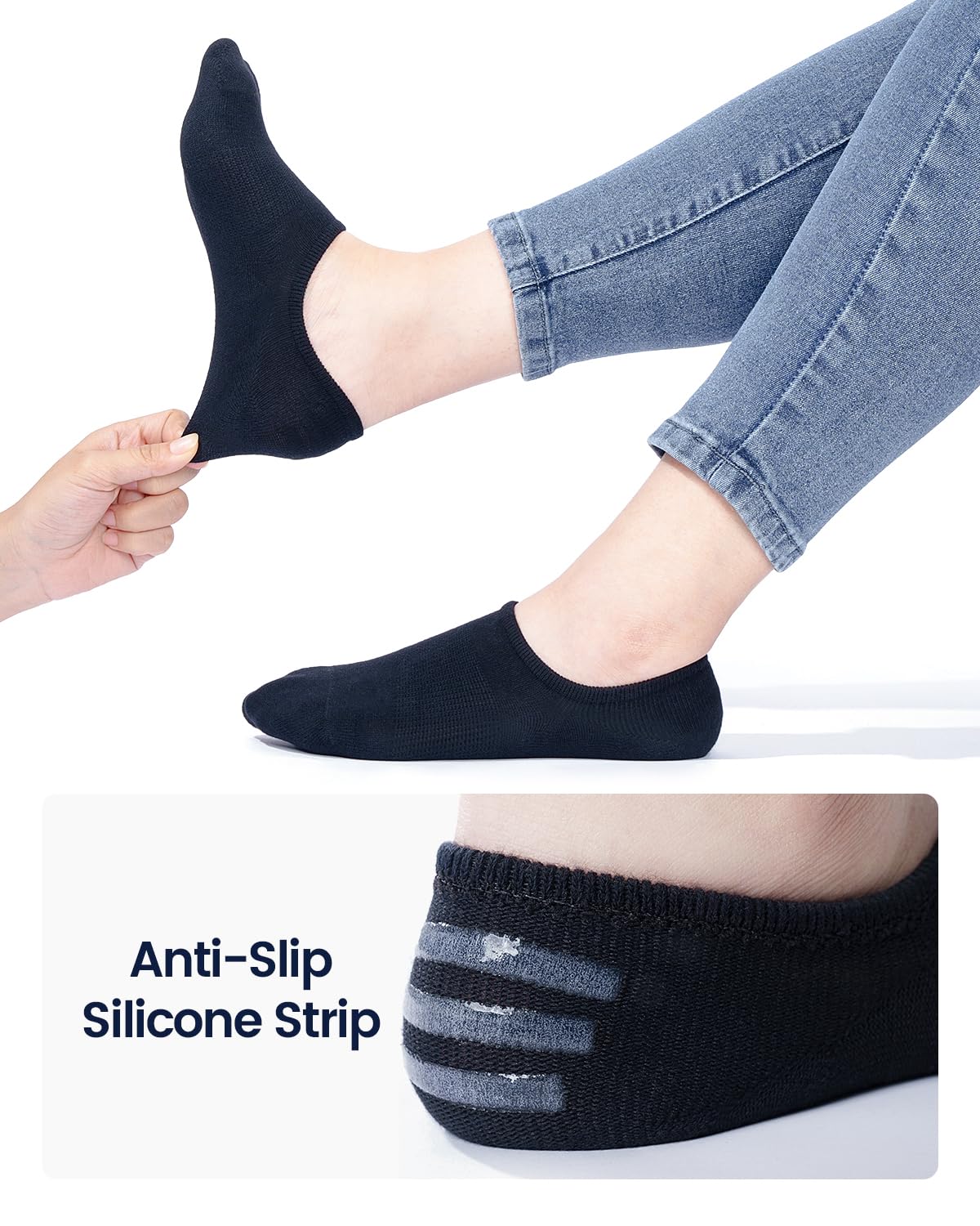IDEGG Women & Men No Show Low Cut Anti‑Slip Casual Sports Running Socks Jansha Store