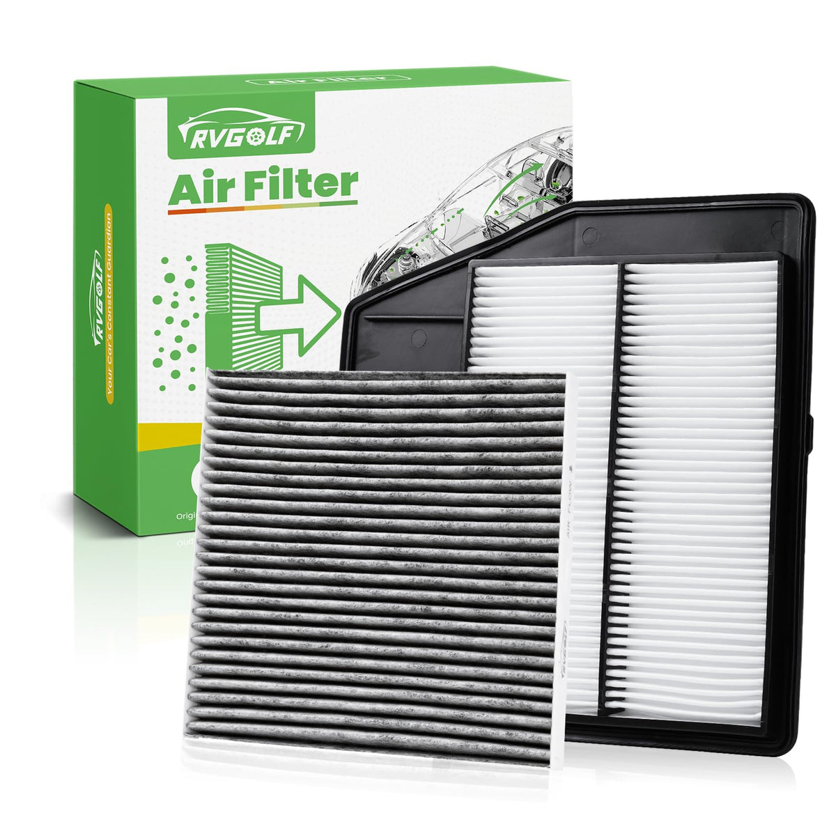 Not for Hybrid, Engine+Cabin Air Filter Fit 2015-2019 Sonata 2.4L (Gas) Jansha Store