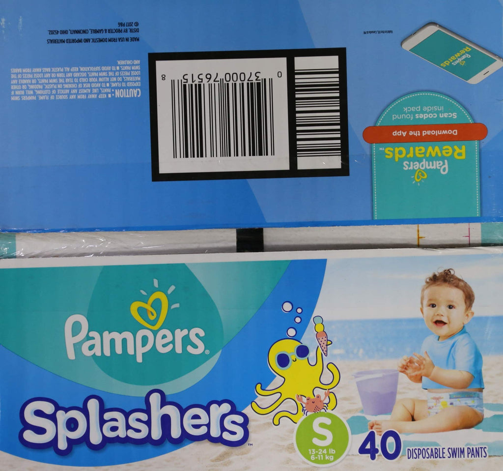 Pampers Splashers Swim Diapers, Size 4, 18 Count, Disposable Swim Diapers, Contains Mess, No Swell Jansha Store