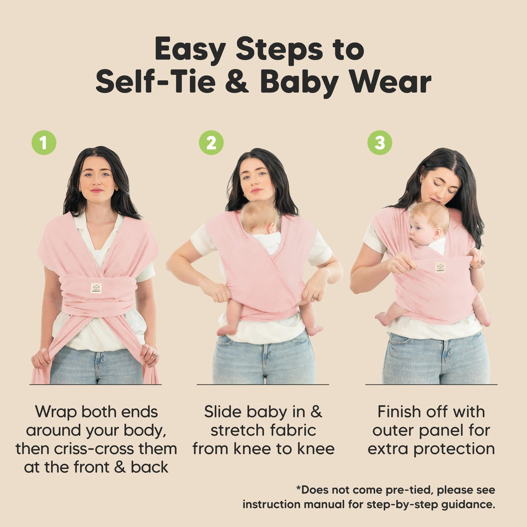 KeaBabies Baby Wrap Carrier, All in 1 Original Baby Carrier, Trendy Black Jansha Store