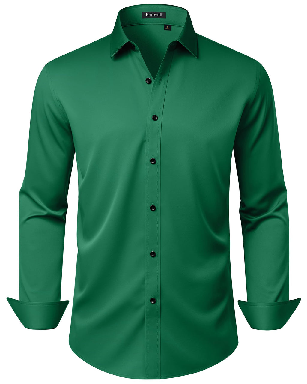 Mens Wrinkle Free Dress Shirts Regular Fit Business Button Down Shirt Formal Long Sleeve Wedding Stretch Shirts Jansha Store