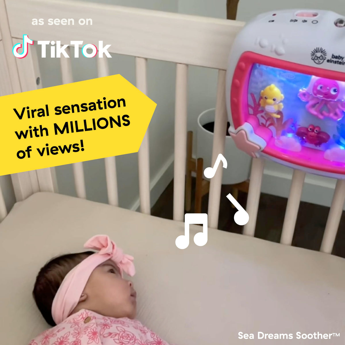 Baby Einstein Sea Dreams Soother Musical Crib Toy and Sound Machine, Newborn and up Jansha Store