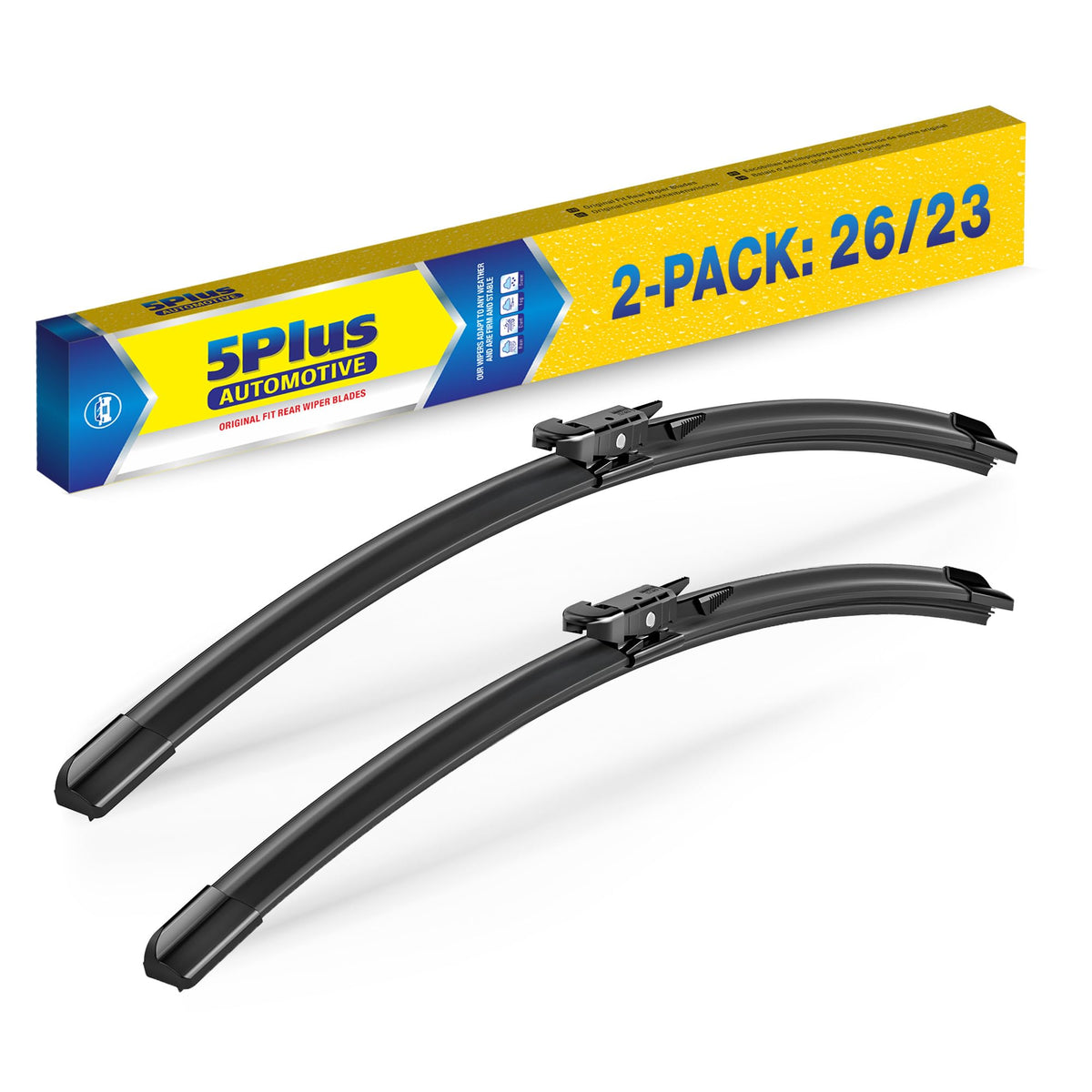 5 PLUS 20" Wiper Blades 2 Pack for J/U HOOK Front Arms,Premium All-Seasons Jansha Store