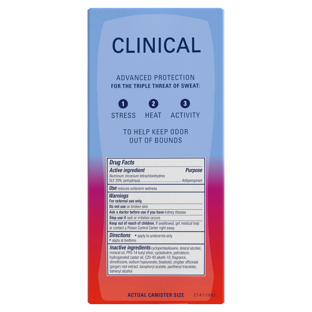 Secret Clinical Strength 100HR Sweat & Odor, Invisible Solid Antiperspirant Deodorant for Women, 3X Stress Protection with Hyaluronic Acid, PH Balanced, Clean Lavender Scent, 2.6 oz Jansha Store