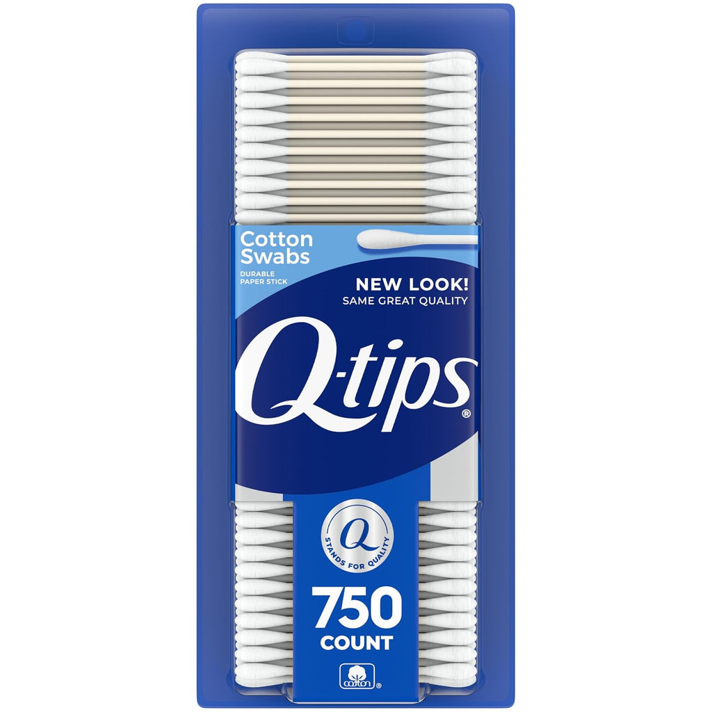 Q-tips Cotton Swabs For Hygiene and Beauty Care Original Cotton Swab Made With 100% Cotton 750 Count Jansha Store