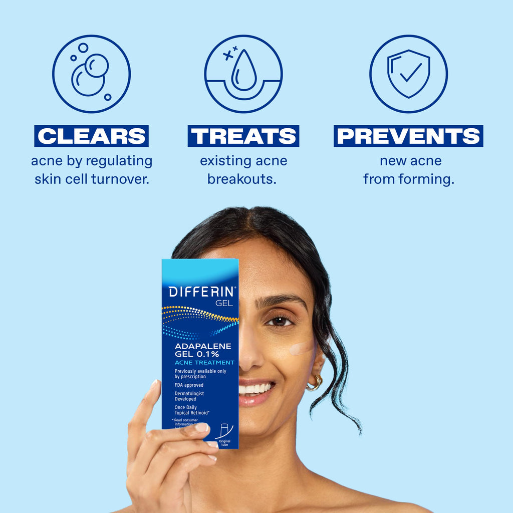 Differin Acne Retinoid Treatment Gel, 0.1% Adapalene, 15g Tube Jansha Store