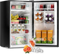 3.2 Cu Ft Mini Fridge with Freezer, Single Door Upright Freezer Jansha Store