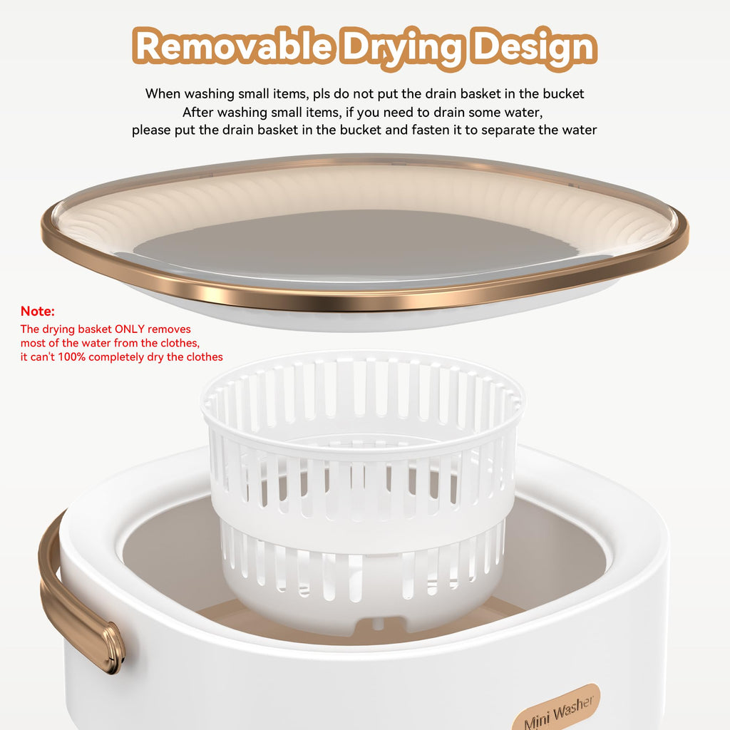 JUJOJB Portable Washing Machine, Folding 20L Mini Washer and Spin-Dryer Jansha Store