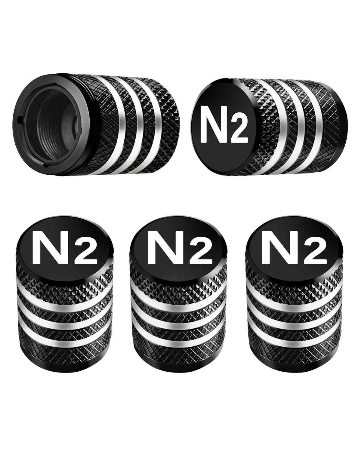 DECURCAR Tire Valve Stem Caps 5 Pack American Flag - Black Jansha Store
