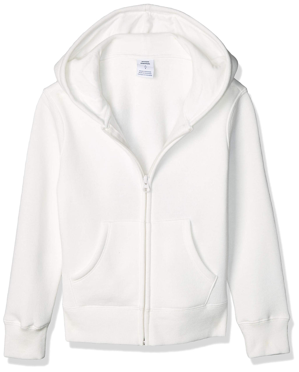 Amazon Essentials Girls and Toddlers' Fleece Zip-Up Hooded Sweatshirt with Lined Hood and Rib Knit Detail Jansha Store