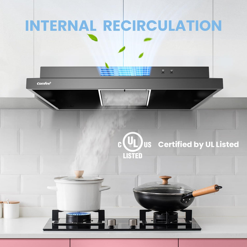 COMFEE' Range Hood 30 Inch Under Cabinet 200 CFM Ducted/Ductless Jansha Store