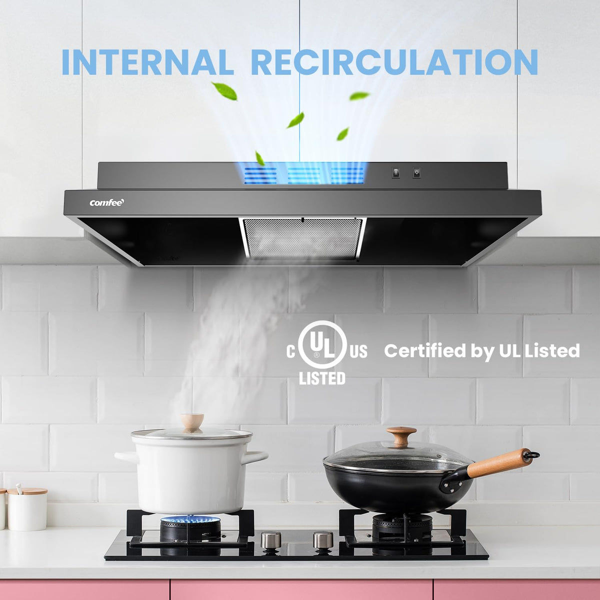 COMFEE' Range Hood 30 Inch Under Cabinet 200 CFM Ducted/Ductless Jansha Store