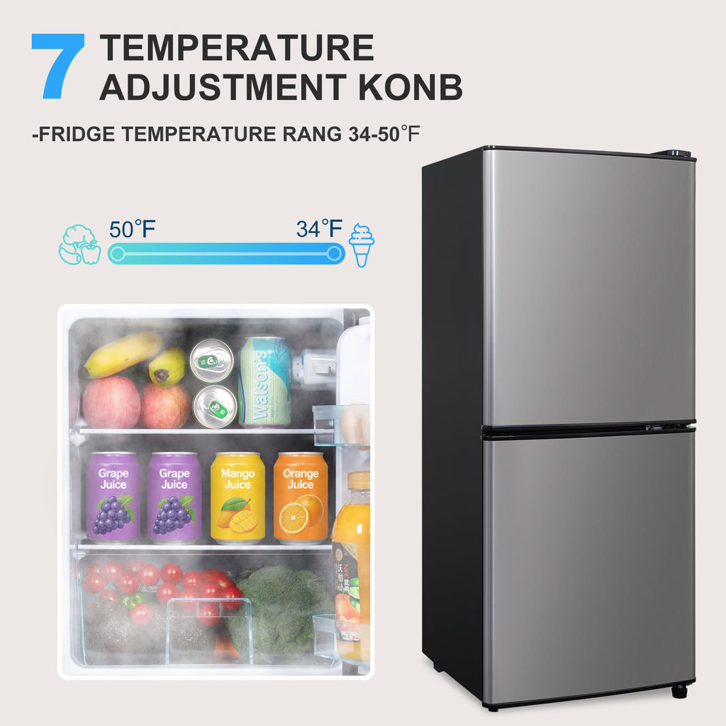 Cucina Magica Mini Fridge with Freezer, 3.8 Cu.Ft Small Fridge, Dorm Fridge Jansha Store
