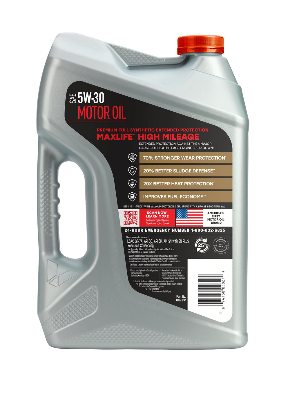 Valvoline MaxLife High Mileage 5W-30 Synthetic Blend Motor Oil 5 Quart Jansha Store