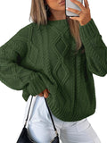 Trendy Queen Women's Oversized Cable Knit Sweaters 2026 Fall Outfits Jansha Store