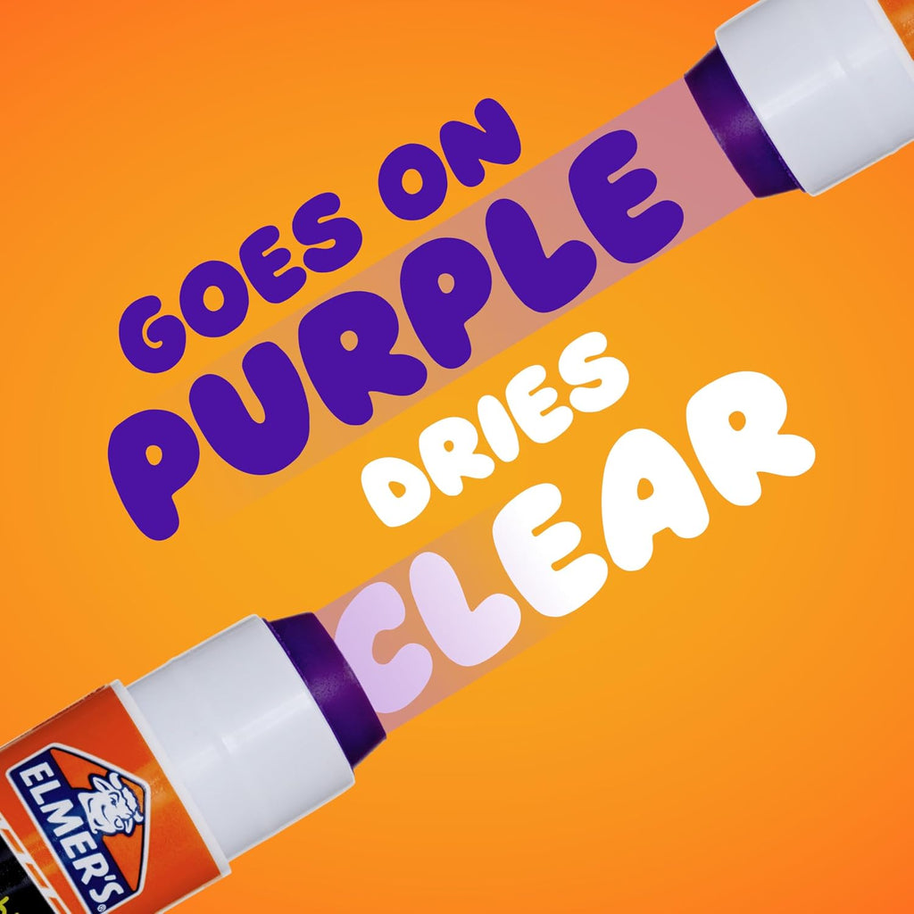 Elmer's Disappearing Purple School Glue Sticks, Washable, 6 Grams, 12 Count - Arts & Crafts, Poster, Projects, Back to School, #1 Teacher Brand Jansha Store