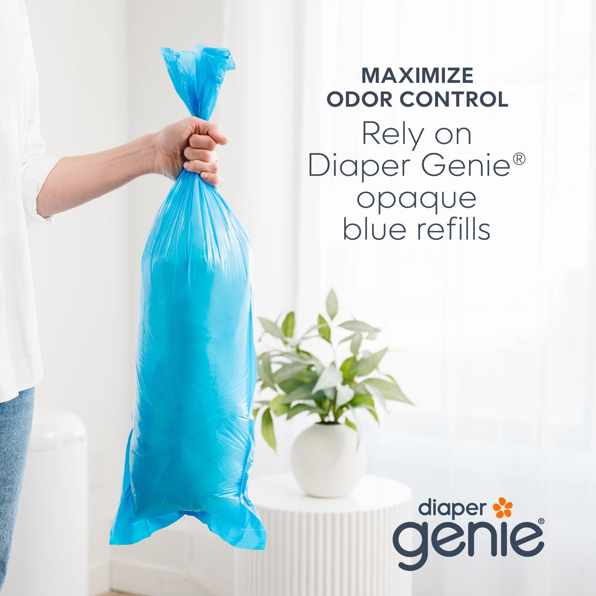 Diaper Genie Easy Roll Refill | 18 Bags Per Refill | Holds Up to 846 Newborn Diapers | Odor Control | Diaper Pail Refill Bags | Fits Diaper Genie Signature & Platinum Pails, Packaging may vary Jansha Store