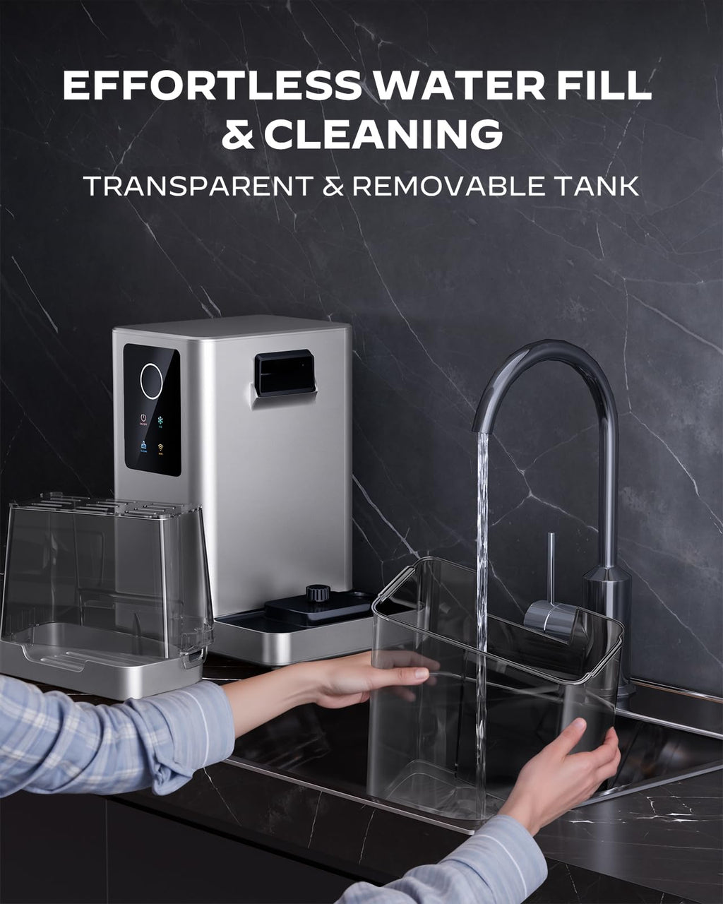 Silonn Nugget Ice Maker, Smart Countertop Ice Machine with APP & Voice Control, Self-Cleaning, 44lbs/24H Soft Chewable Sonic Ice, 3L Tank, for Home Kitchen & Party Jansha Store