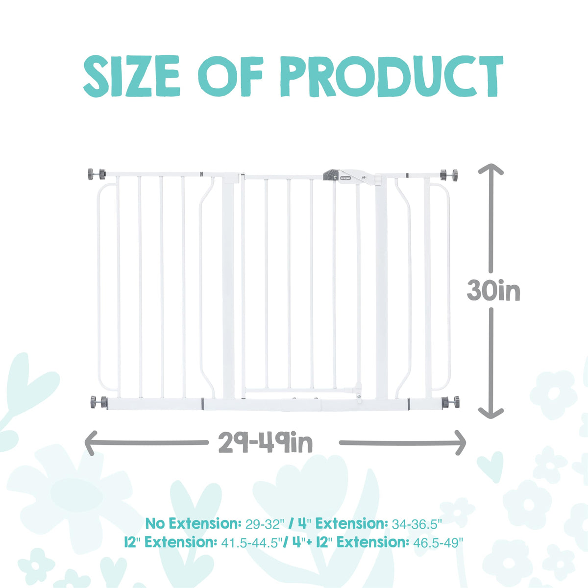 Regalo Safety 29"-38.5" Easy Step Baby Gate, Bottom of Stairs & Doorways Jansha Store