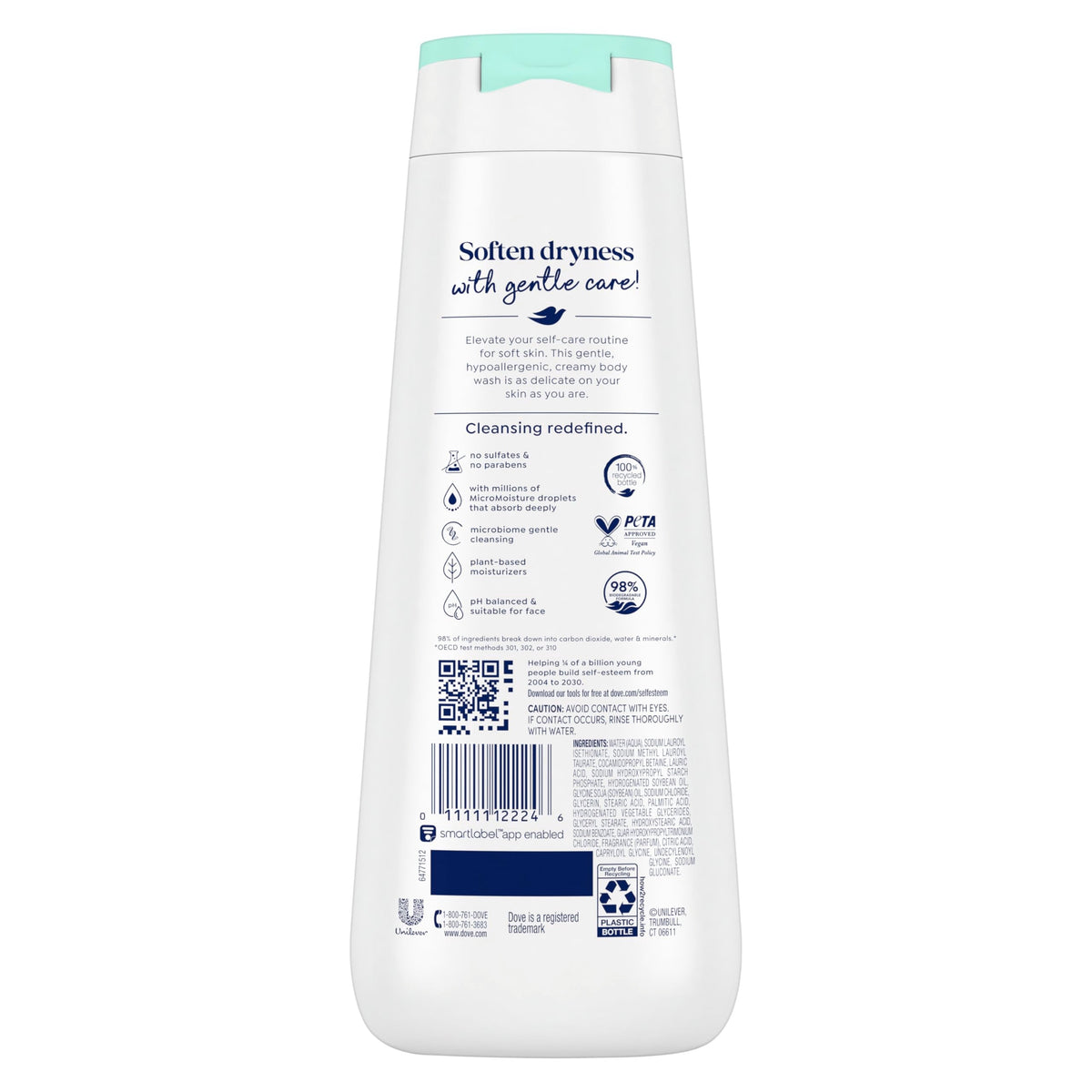 Dove Sensitive Skin Body Wash, 24hr Lotion-Soft Skin, 30.6 oz Jansha Store