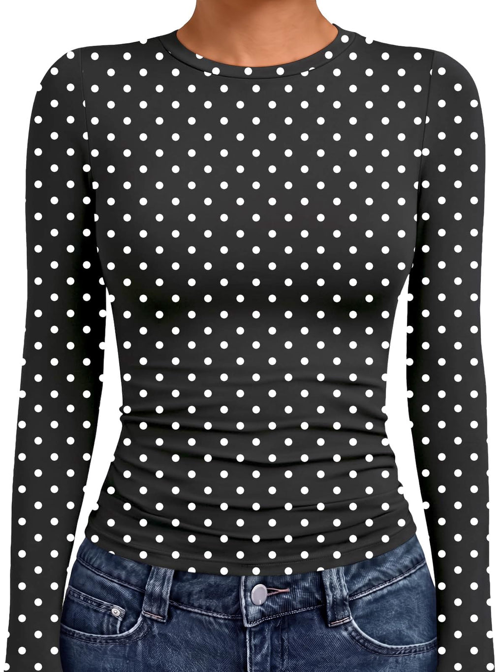 AUTOMET Womens Crew Neck Long Sleeve Shirts Compression Underscrubs Tops Jansha Store
