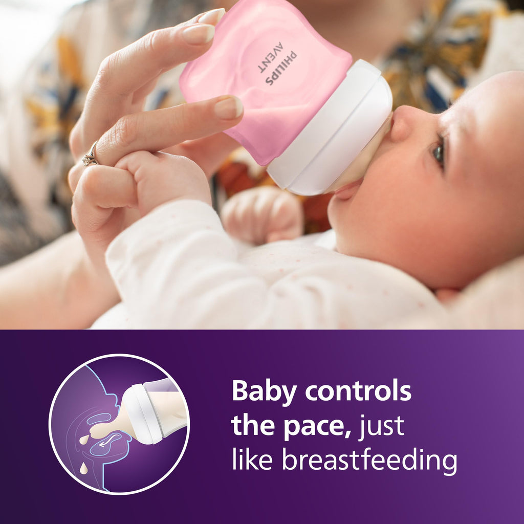 Philips Avent Natural Baby Bottles, Medium Flow, 9 oz, BPA-Free, 4-Pack Jansha Store
