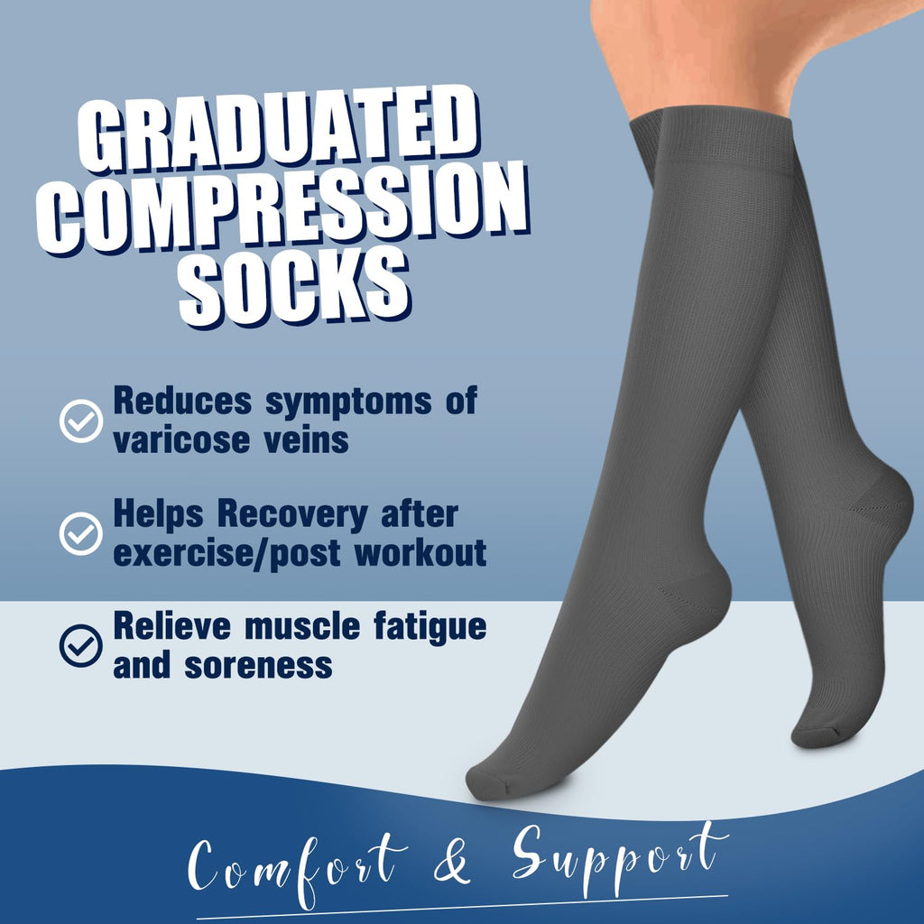 Laite Hebe 4 Pairs-Compression Socks for Women&Men Circulation-Best Support for Nurses,Running,Athletic Jansha Store