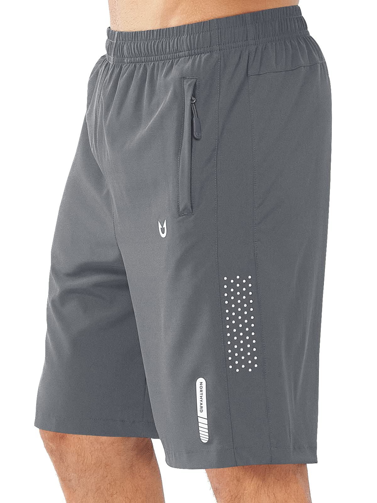 NORTHYARD Men's Athletic Running Shorts Gym Workout 7"/9"/5" Zipper Pockets Jansha Store