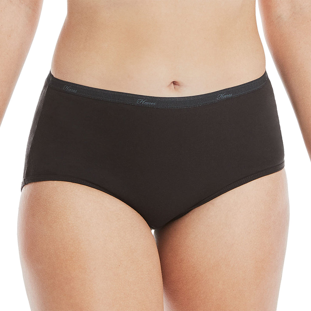 Hanes Women's Underwear Pack, 10-Pack, Full-Coverage Cotton Blend Panties, Moisture-Wicking Underwear for Women Jansha Store
