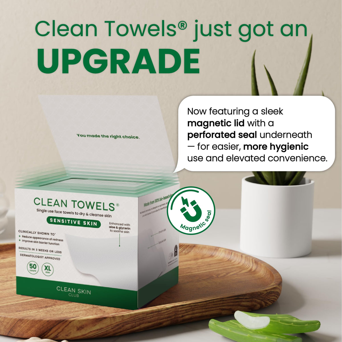 Clean Skin Club Clean Towels XL® Original 50 Ct + Healthy Aging 10ct Travel Pack Duo, 100% USDA Biobased Disposable Face Towels, Makeup Remover Dry Wipes, Ultra Soft, Smooths Fine Lines & Wrinkles Jansha Store