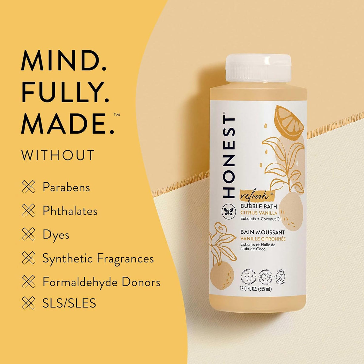 The Honest Company Bubble Bath, Hypoallergenic, Lavender Calm, 12 fl oz Jansha Store