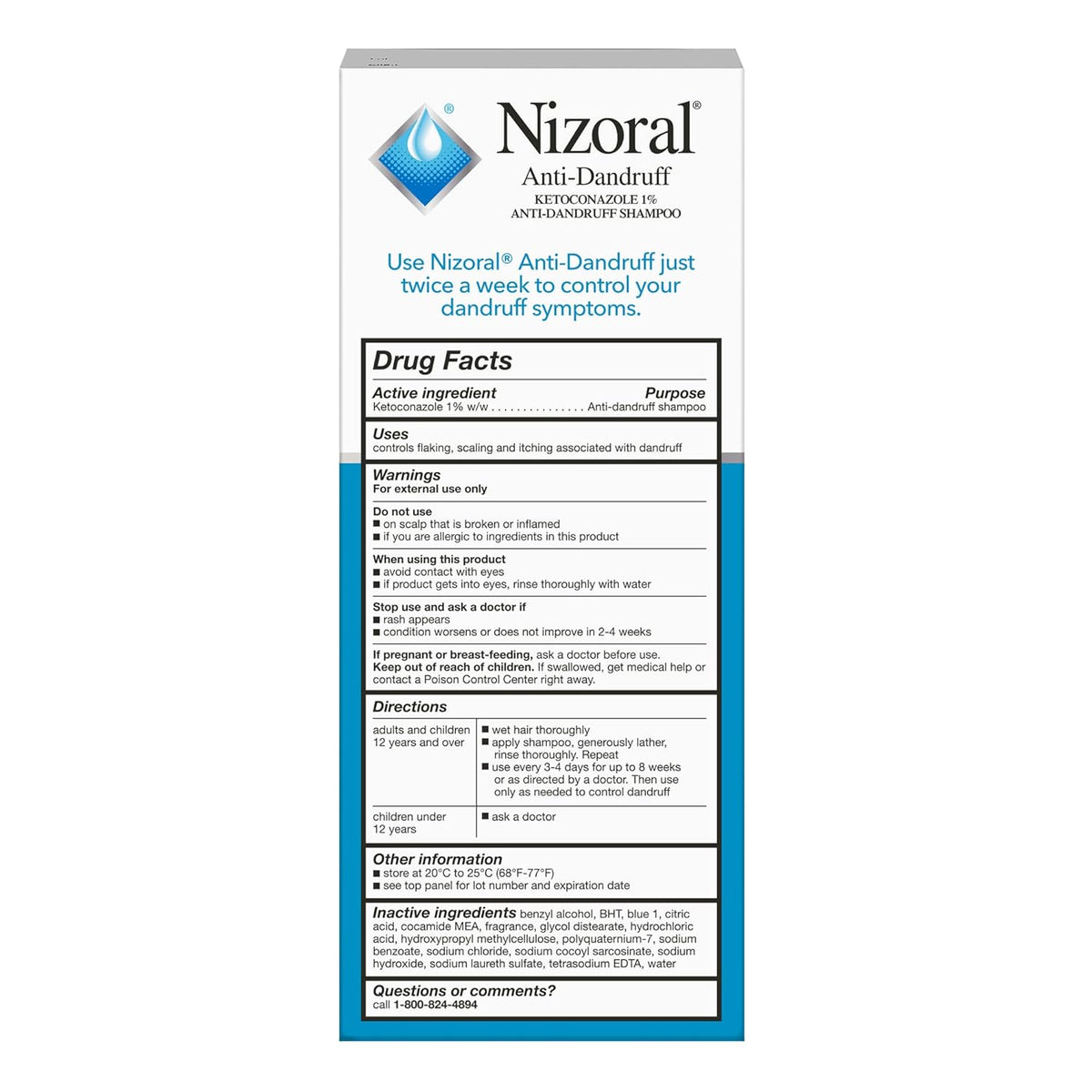 Nizoral Anti-Dandruff Shampoo with 1% Ketoconazole, Fresh Scent, 7 Fl Oz Jansha Store