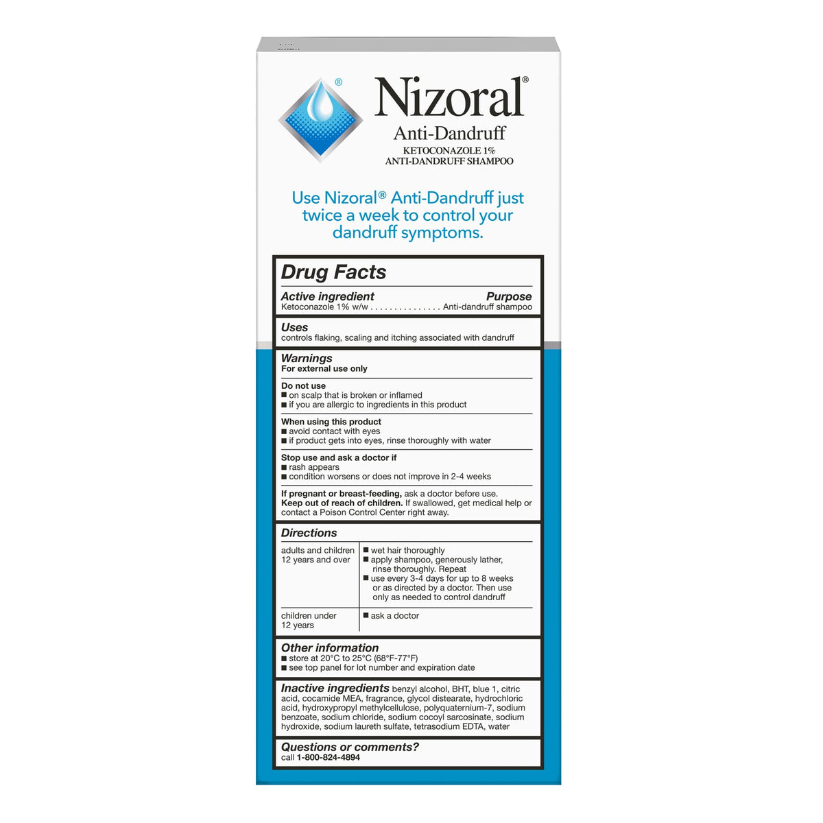 Nizoral Anti-Dandruff Shampoo with 1% Ketoconazole, Fresh Scent, 7 Fl Oz Jansha Store