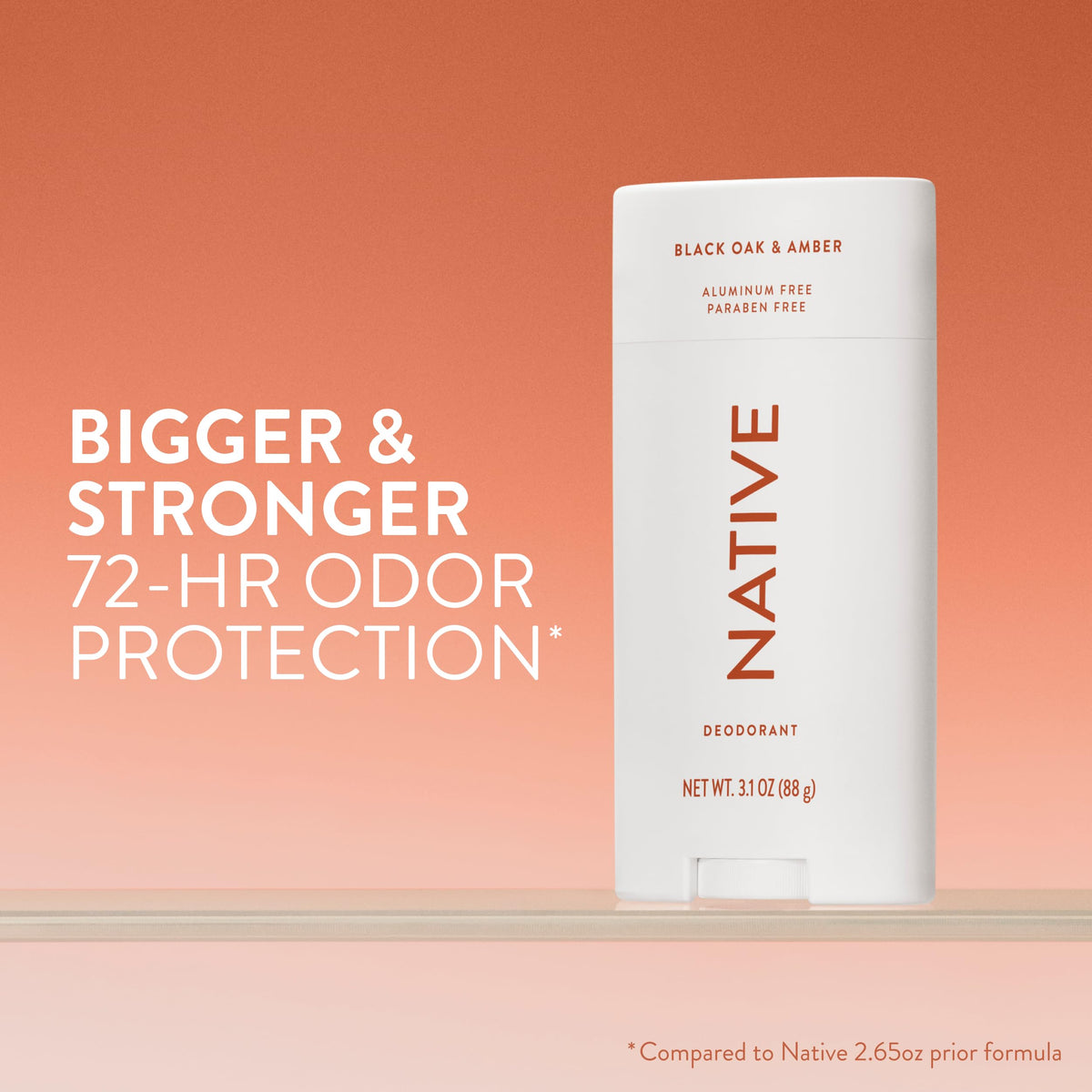 Native Aluminum Free Deodorant, Vanilla & Sandalwood, Large Size Stick, 72 Hour Odor Control, for Women & Men, Contains Naturally Derived Ingredients, 3.1 oz Jansha Store