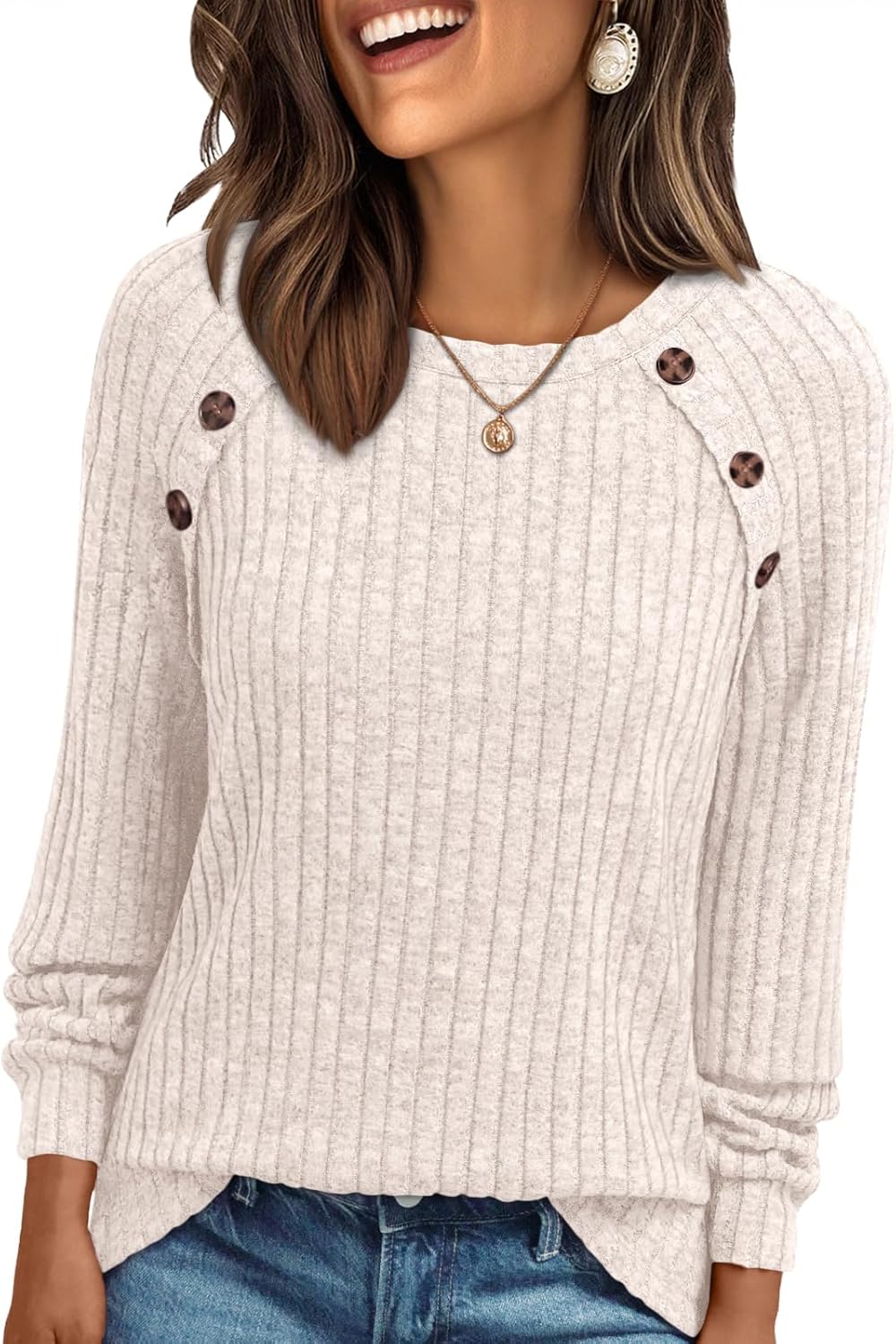 AUTOMET Womens Long Sleeve Shirts Fall Sweaters Business Casual Tops Blouse Jansha Store