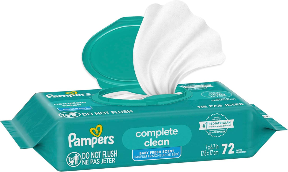 Pampers Complete Clean Baby Wipes - Fresh Scent 1X 72 Count Jansha Store