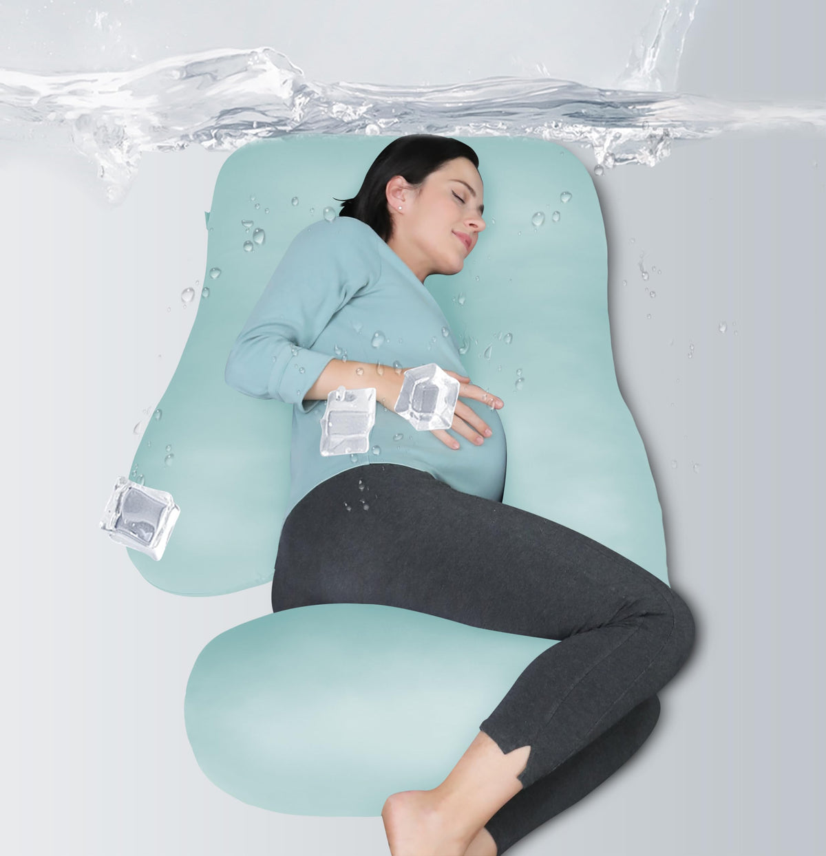 MOON PARK Pregnancy Pillows for Sleeping - U Shaped Full Body Maternity Pillow with Removable Cover - Support for Back, Legs, Belly, HIPS - 65 Inch - Purple Jansha Store