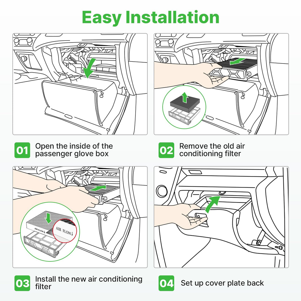 Not for Hybrid, Engine+Cabin Air Filter Fit 2015-2019 Sonata 2.4L (Gas) Jansha Store